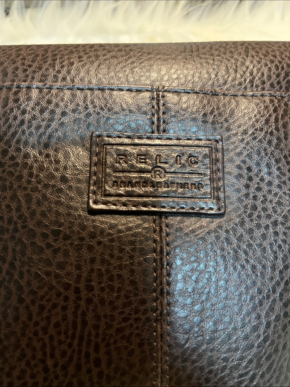 Relic Dark Brown Leather Pocket Crossbody - Picture 2 of 11